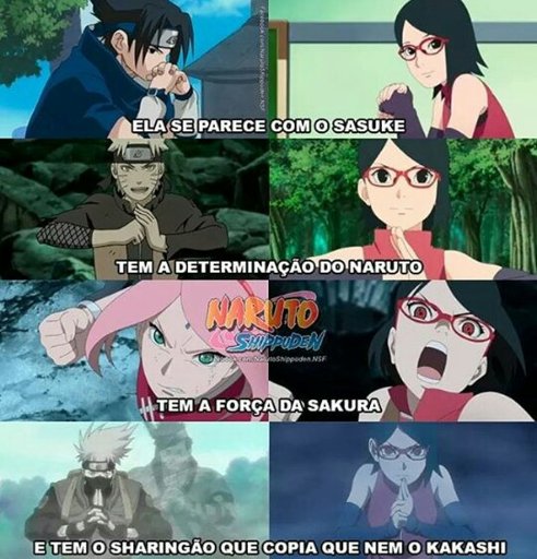 Sarada é fodona! Vai ser melhor que a Tsunade e a Sakura juntas ...