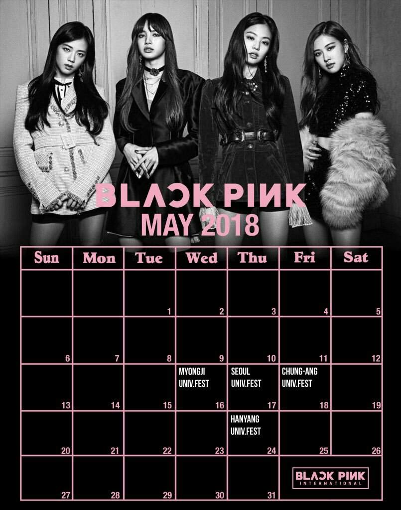 Blackpink May Schedule | Blackpink - 블랙핑크 Amino