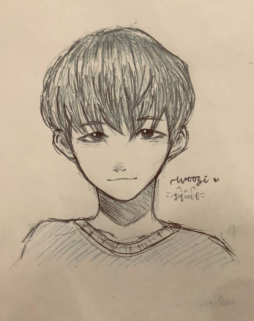 -Woozi Sketch- | Carat 캐럿 Amino