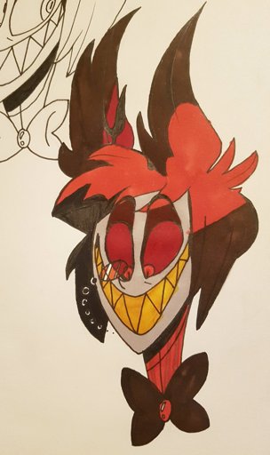 First time drawing Alastor, and wow, he's hard to draw :^/ | Hazbin ...