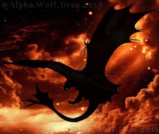 Wyvern Night Fury Silhouette🖤🔥 | H.T.T.Y.D Amino