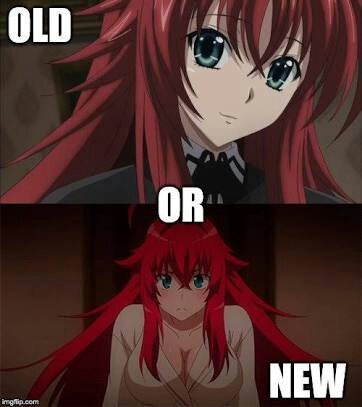 Highschool DxD art style:Old Vs New? | Anime Amino