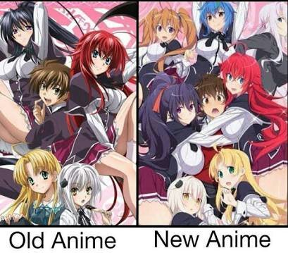 Highschool DxD art style:Old Vs New? | Anime Amino