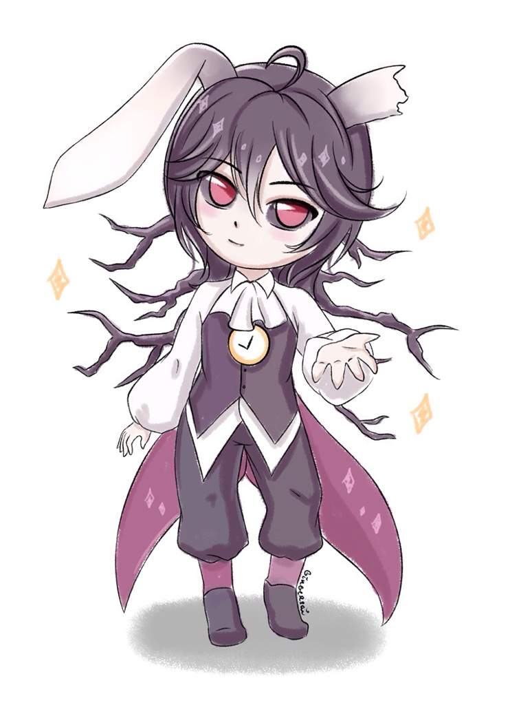 alicemare white rabbit chibi sketch art amino