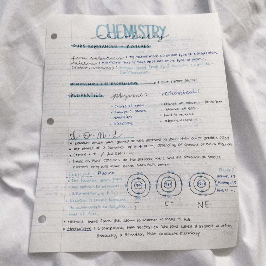 Chemistry Exam Notes : Grade 10 | Studying Amino Amino