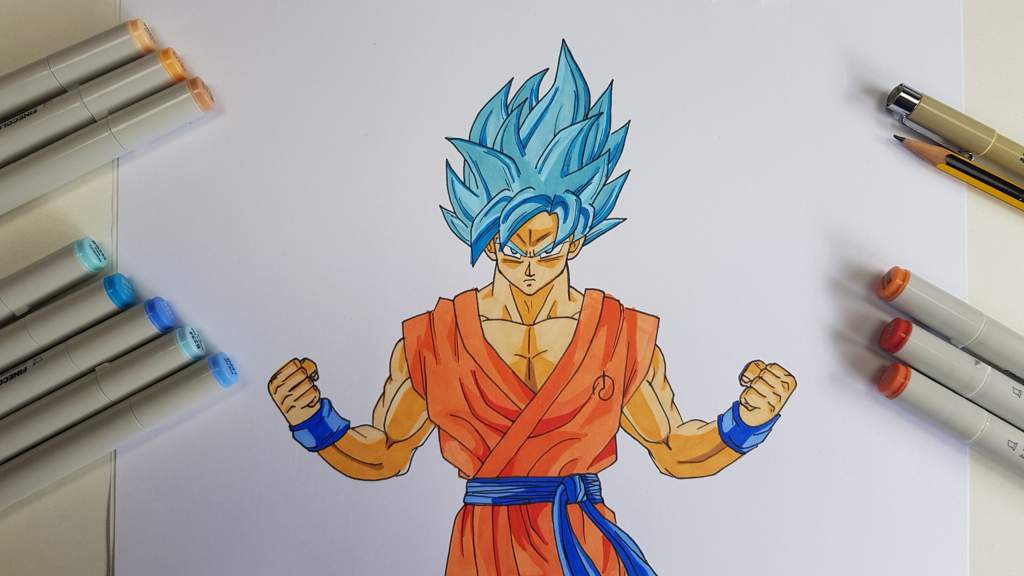 Como dibujar a Goku super saiyan blue | How to draw Goku super saiyan blue  | •Arte Amino• Amino