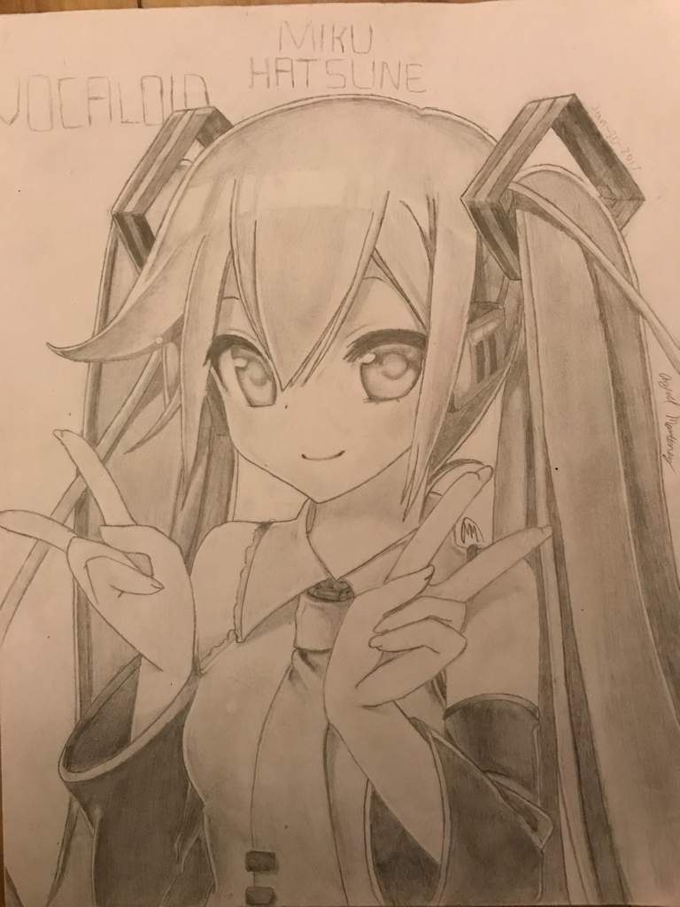One of my best drawings i have ever done. Cool Hatsune ...