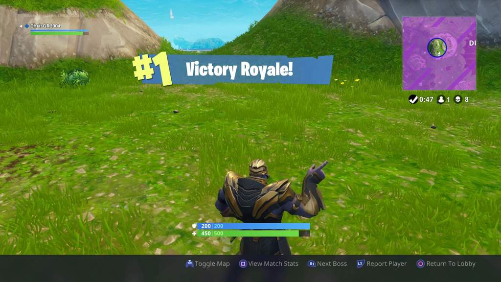 First Win With Thanos Fortnite Battle Royale Armory Amino - 