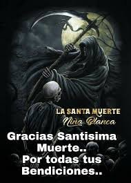 GRACIAS SANTÍSIMA MUERTE ️🙏🌹🙏 ️ | S/\NTA💀MUERTE. Amino