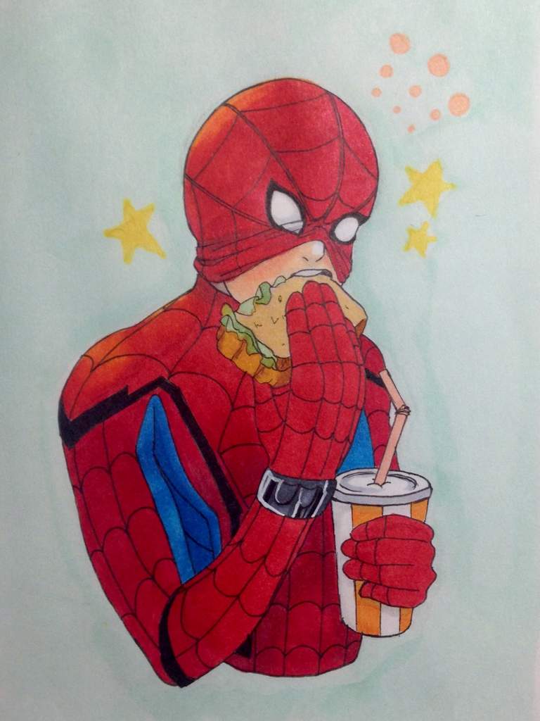 Eating sandwich | ?Webslinger Amino? Amino