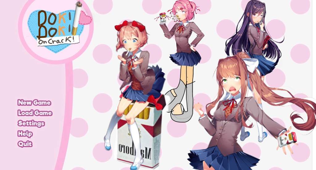 Ddlc on crack menu (I know you cant get high from cigarattes, and  cigarattes are not drugs but idc) | Doki Doki Literature Club! Amino