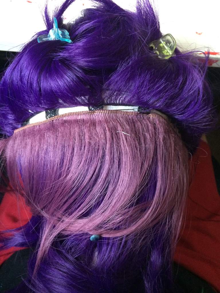 sewing two wigs together