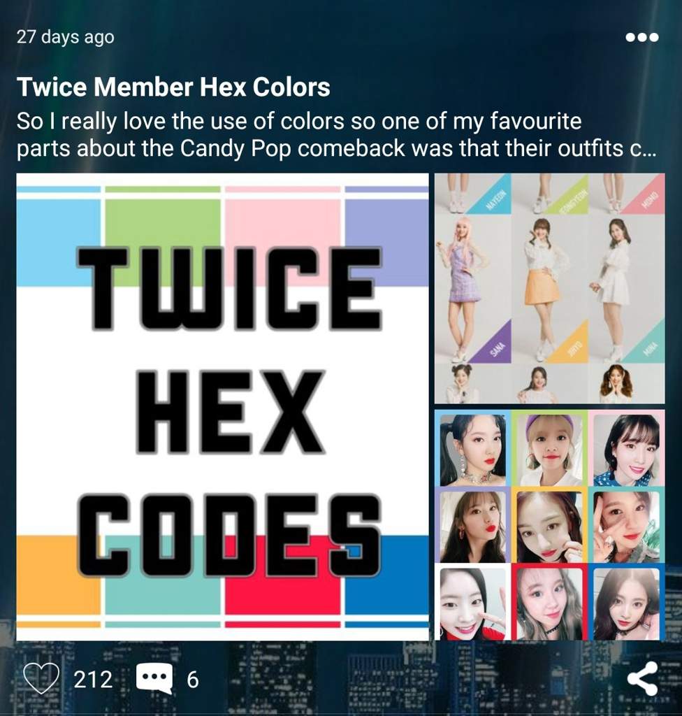 Twice Hex Codes Revamped Twice (트와이스)ㅤ Amino