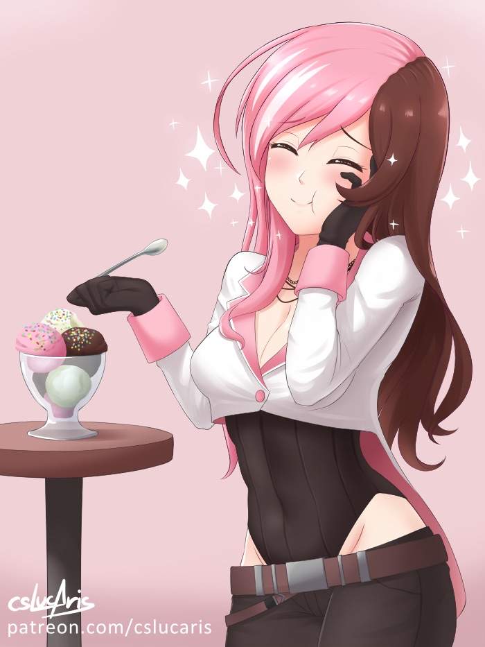 Neo eating ice cream.