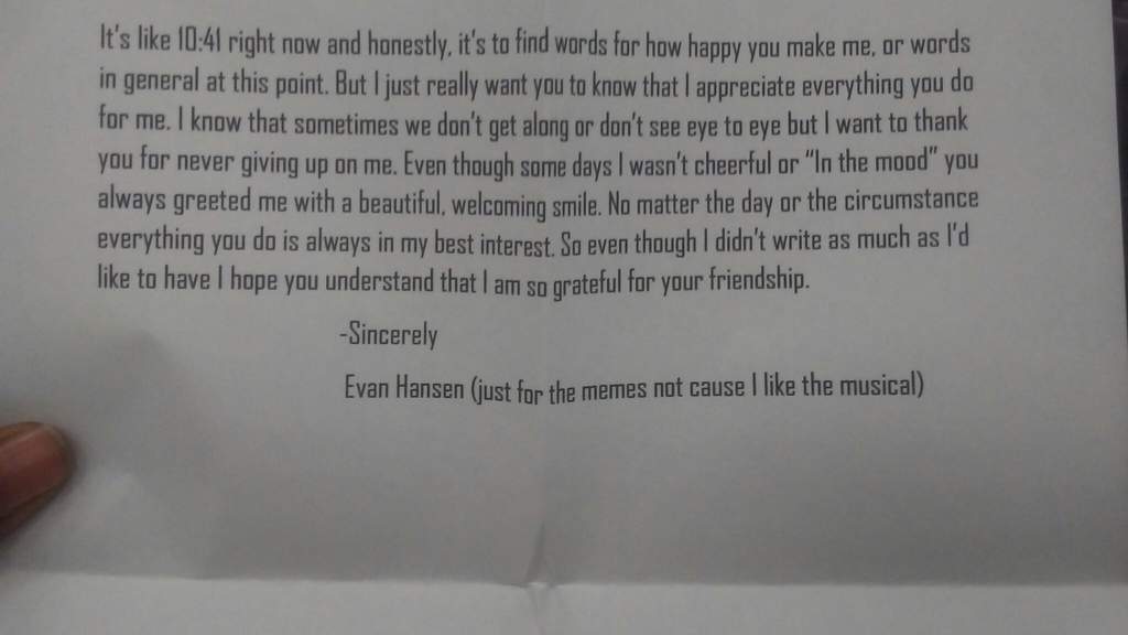 43+ Sincerely Me Dear Evan Hansen Letter PNG