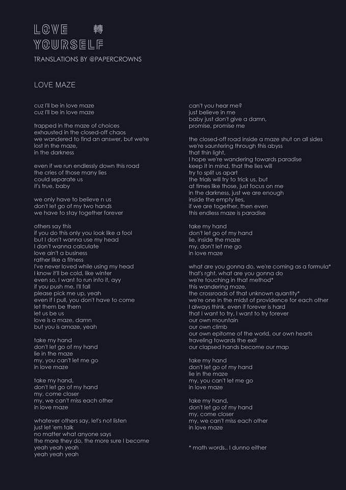 Love maze lyrics
