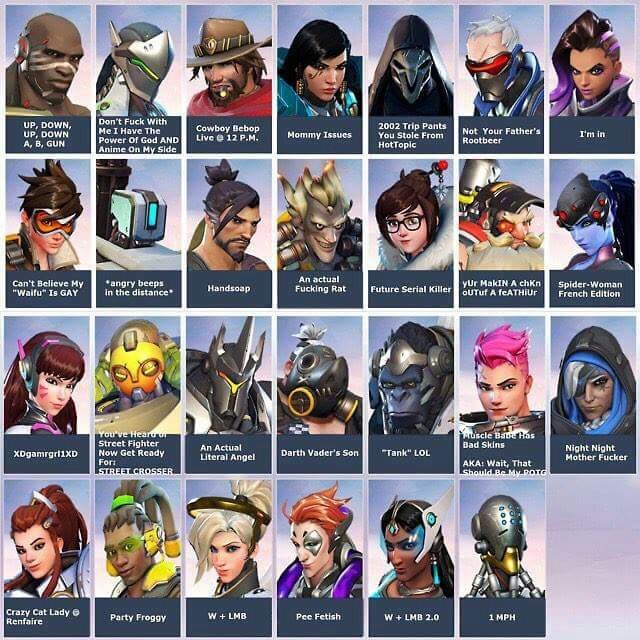 OW character official names Overwatch Amino