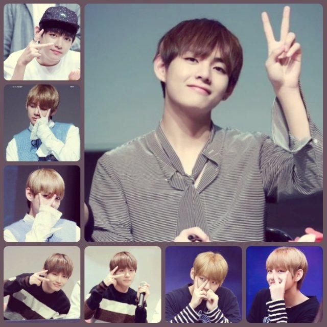 80 Photos Of BTS V’s Signature V Sign | Kim Taehyung Amino