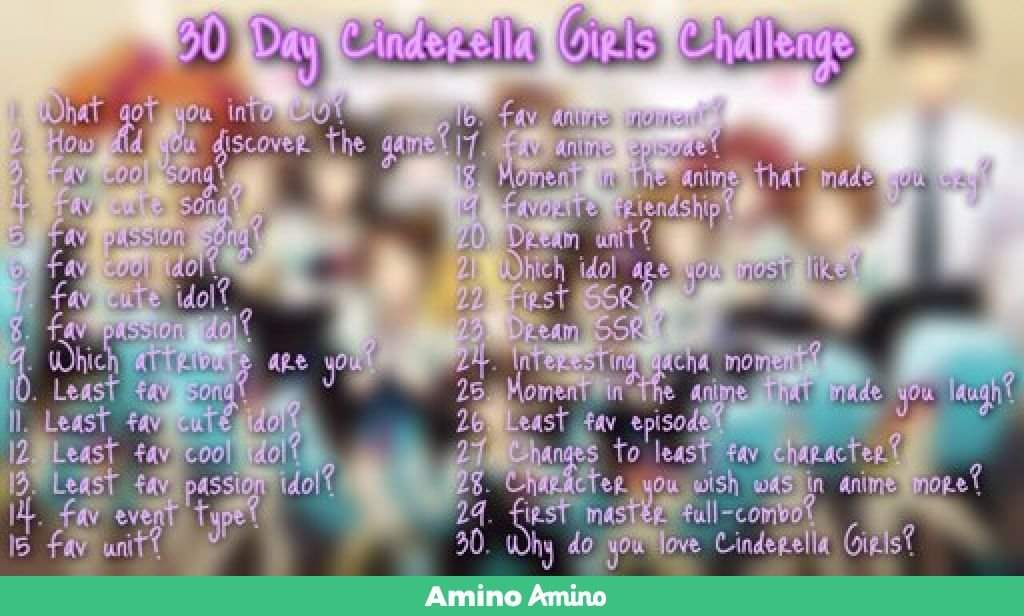 Day 5 Of The Cinderella Girl Challange Idolm Ster Amino