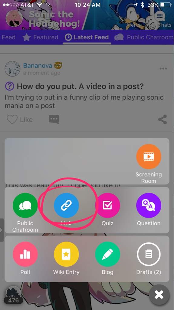 how-do-you-put-a-video-in-a-post-sonic-the-hedgehog-amino