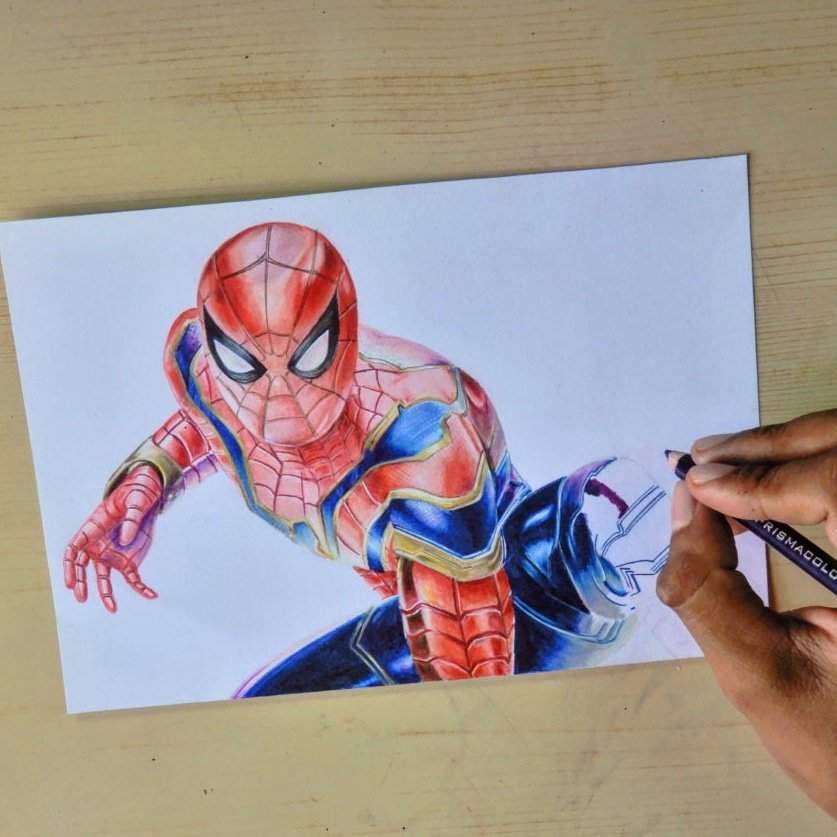 DIBUJANDO A IRON SPIDERMn | DibujArte Amino