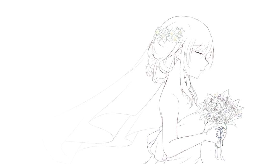 butterfly Hospitality Often spoken Kokoro in her Wedding Dress | Anime Amino