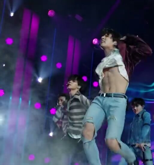 This is my edited pic of jungkooks abs from the BBMA'S music award hope