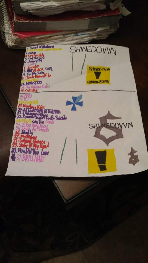 New setlist & fan art! Shinedown Nation Amino