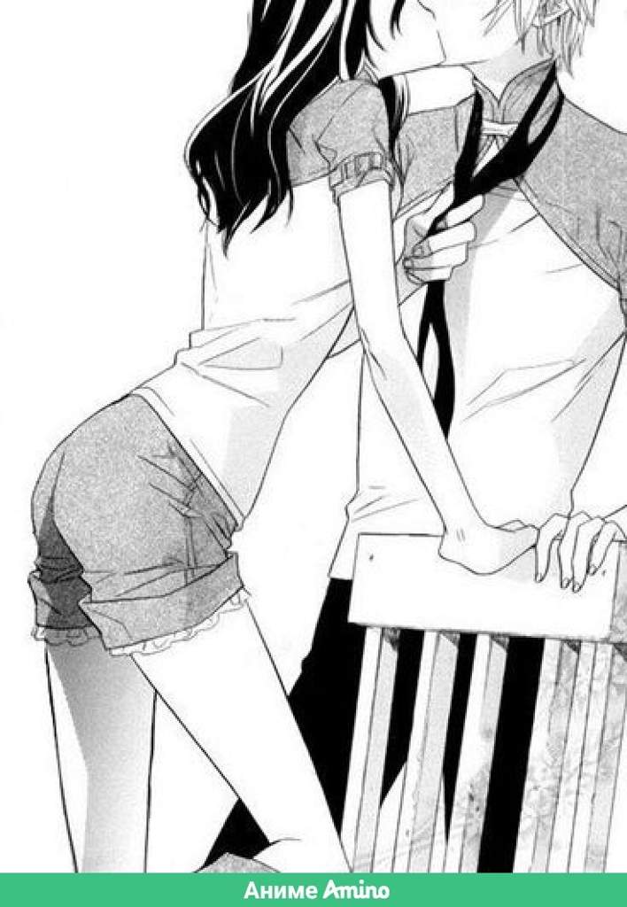 Anime couple black and white