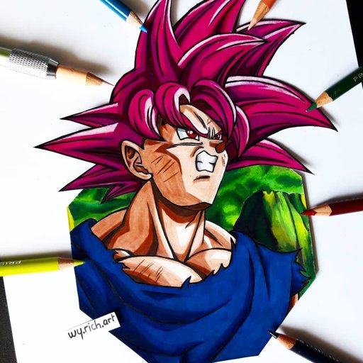 Super Saiyan GOD Goku DRAWING | DragonBallZ Amino