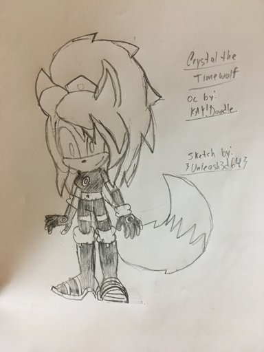 Crystal the Timewolf Sketch V2 | Sonic the Hedgehog! Amino