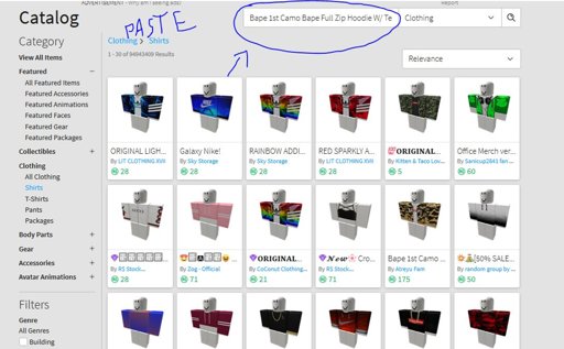 roblox shirts that cost 2 robux