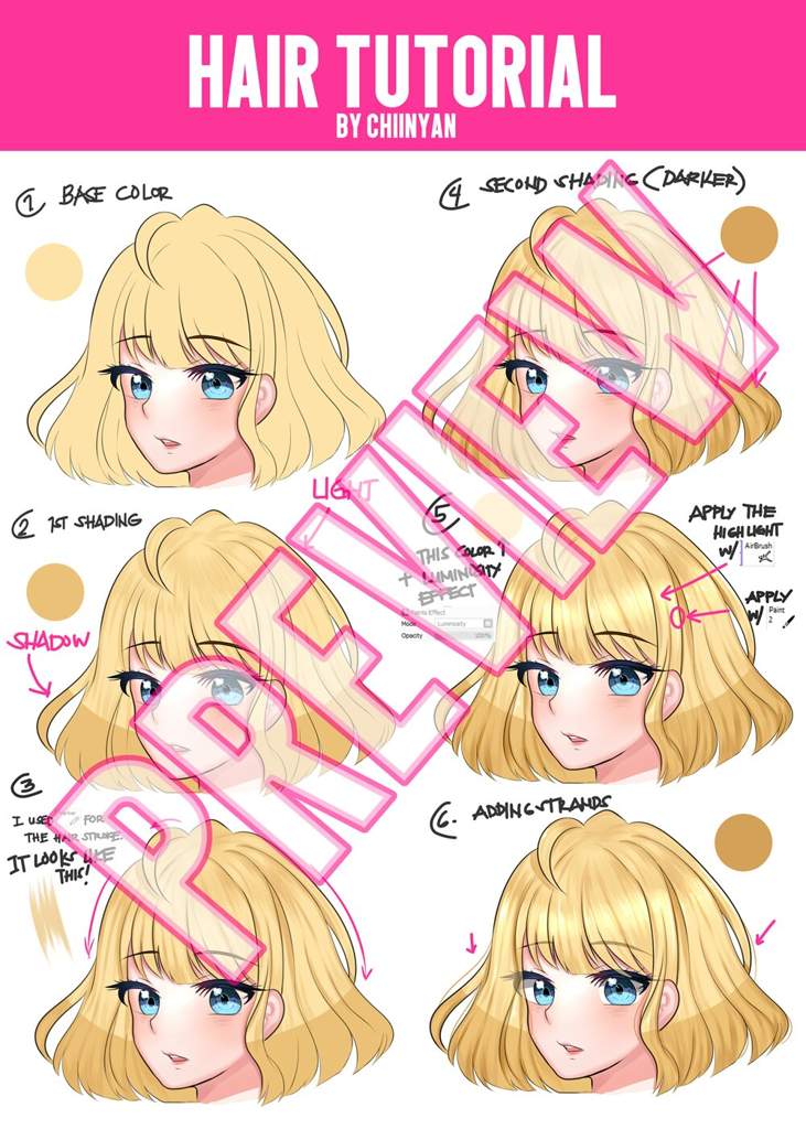 Anime hair tutorial + Patreon Reward | Anime Art Amino