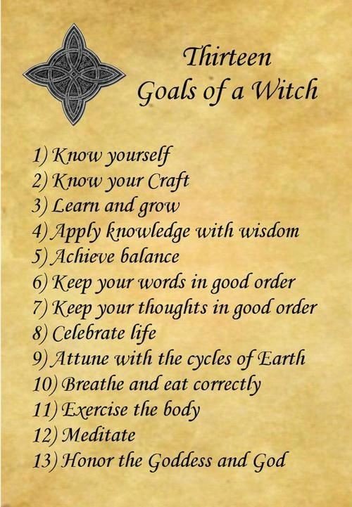 ACW's 13 Principles And Cunningham's 13 Goals | The Witches' Circle Amino