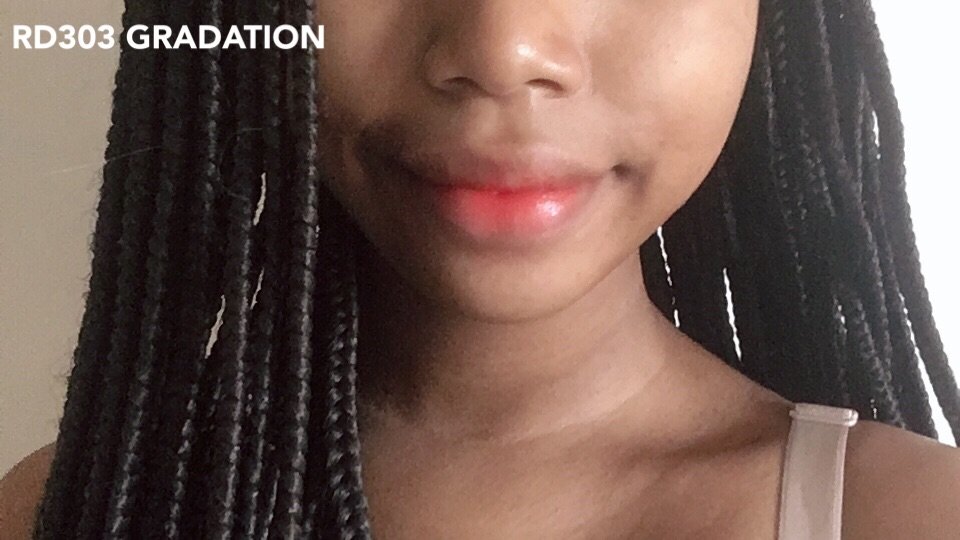 lip tint on dark skin