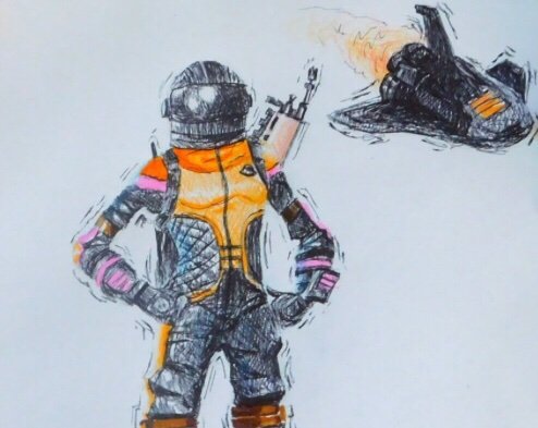 Latest Fortnite Battle Royale Armory Amino - my drawing of dark vanguard and orbital shuttle hope you like it