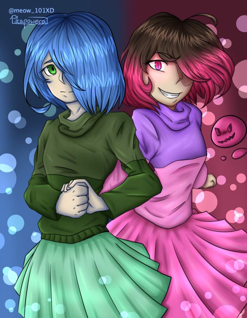 Betty and Amber {Collab with Meow} | Glitchtale Amino