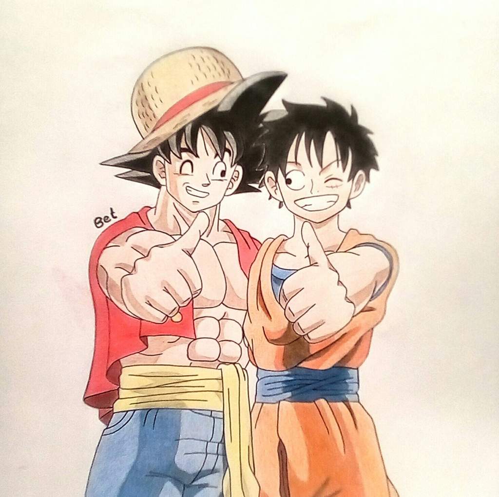 Dbujos Goku Y Luffy Fan Art Cdgonzakm6 Dragon Ball EspaÑol Amino