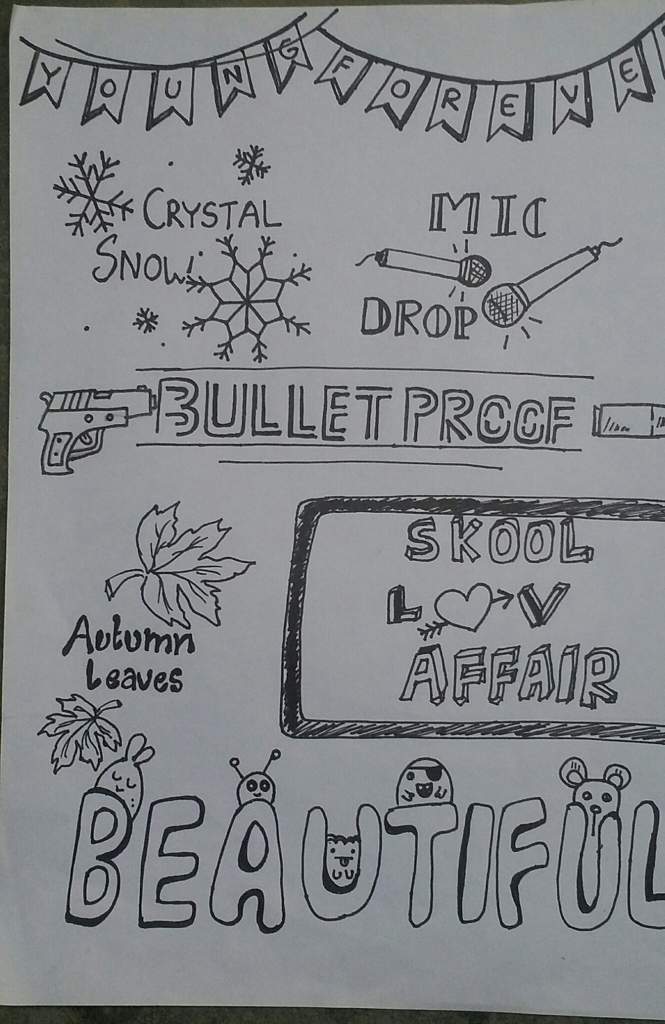 BTS Song title DOODLE ARMY's Amino