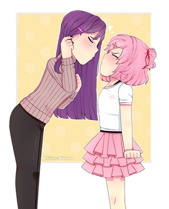 Kiss me baby ❤? [Fanart] | Doki Doki Literature Club! Amino