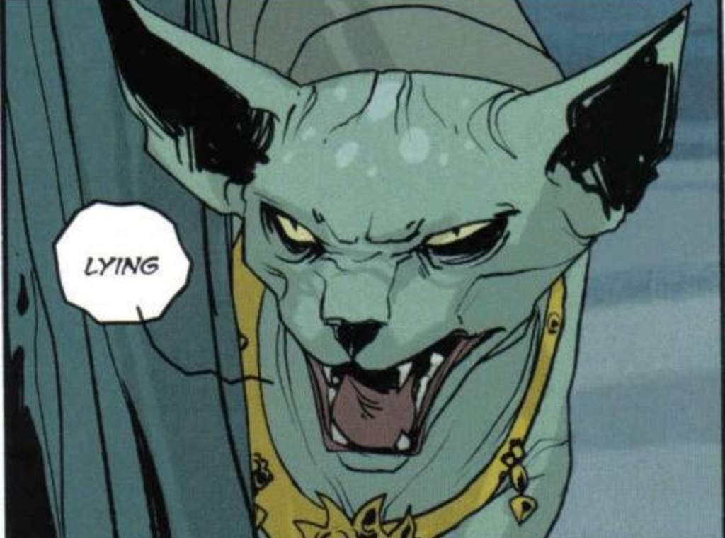 lying cat figure