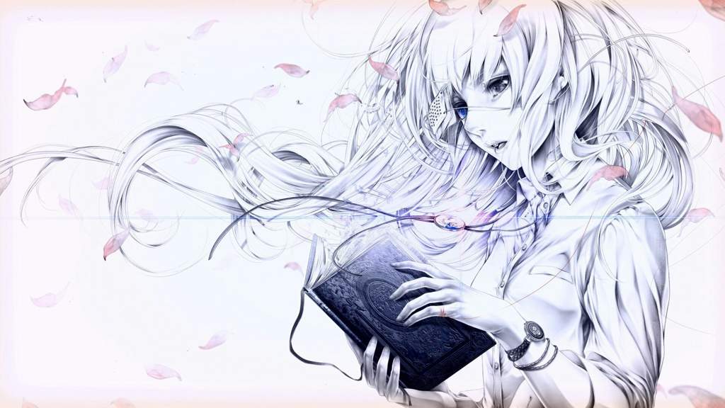 Anime girl holding a heart