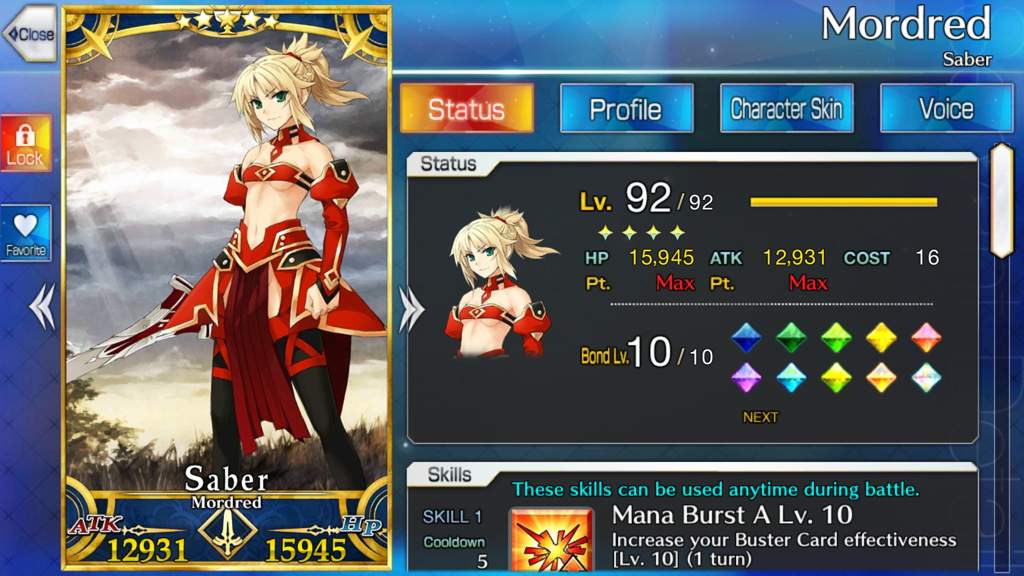 fate grand order bond level