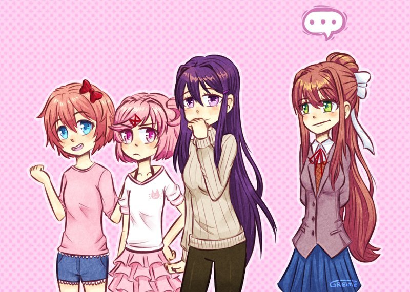 Is Monika sad That she dosnt have a normal outfit? 