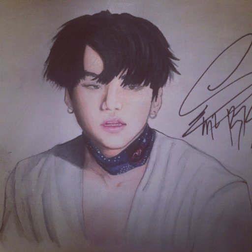 Suga BTS color pencil drawing | Kpop FanArt Amino