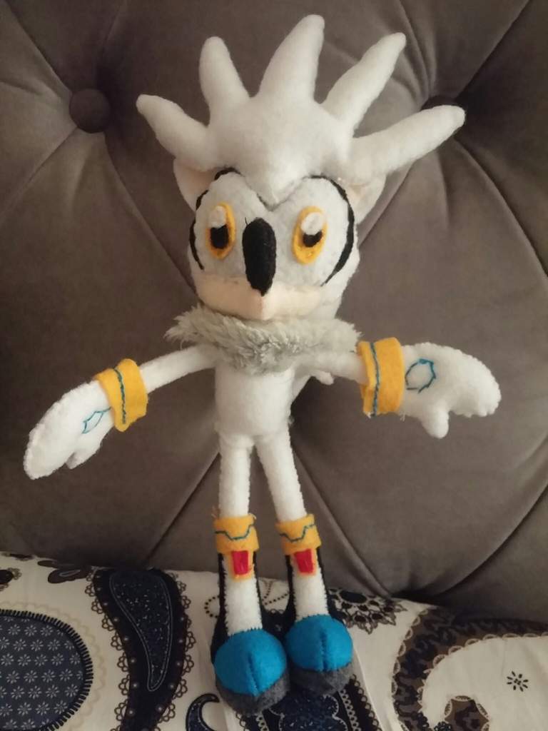 silver the hedgehog plush