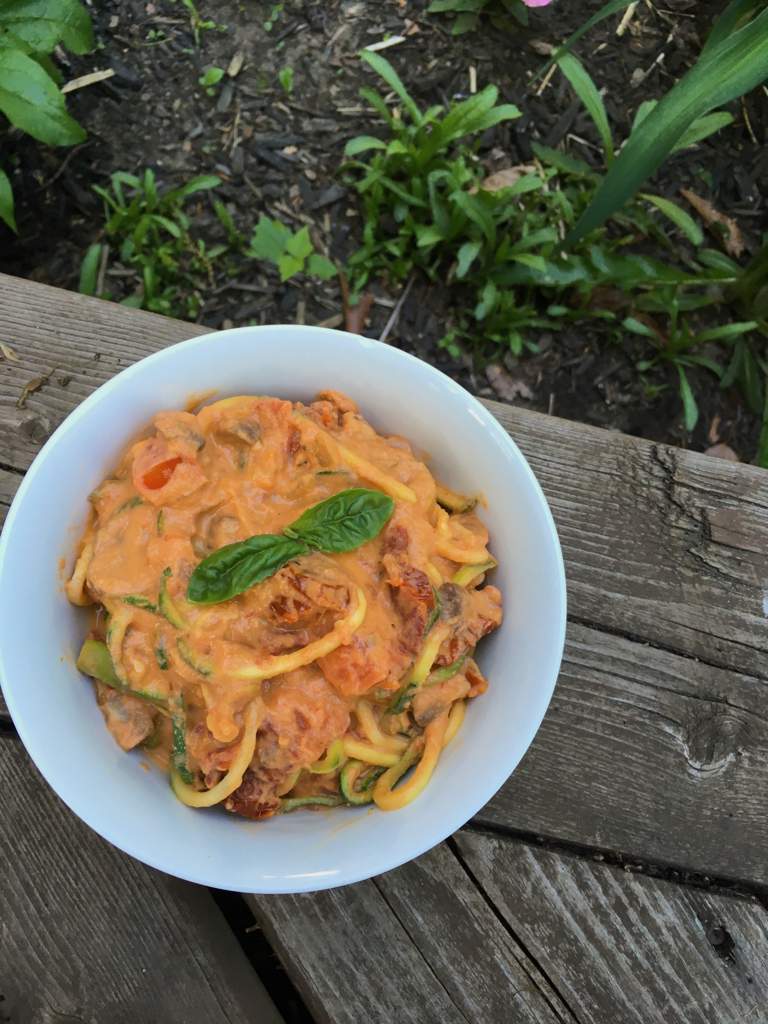 Zoodle & Soft Tofu Sauce🥒 Vegan Amino