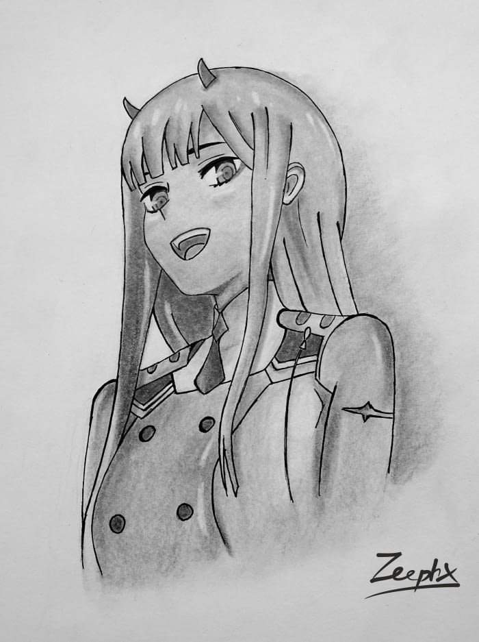 Zero Two Drawing Darling In The Franxx Official Amino