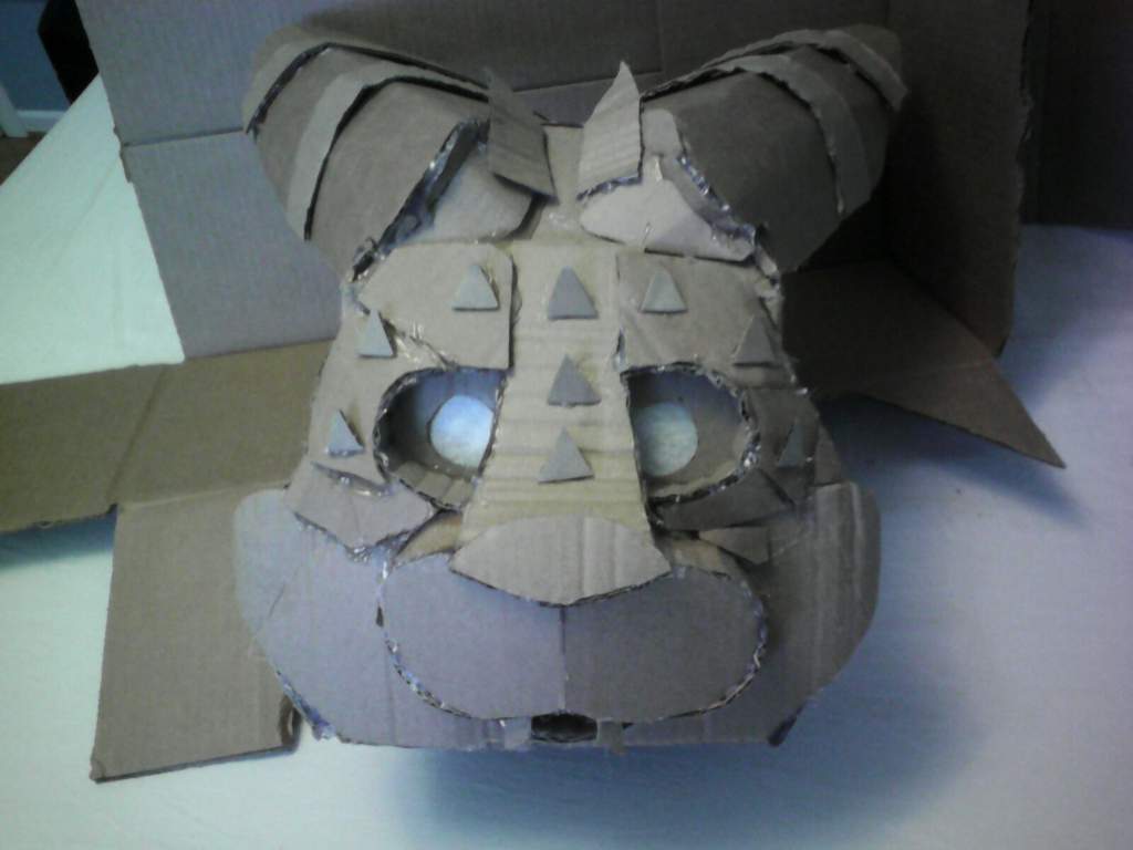 Cardboard fursuit head Furry Amino