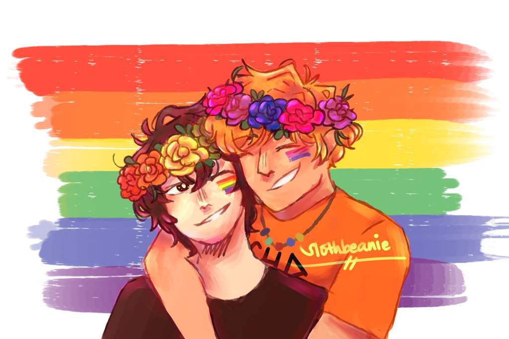 to start off pride month, have a solangelo fanart ;000000.
